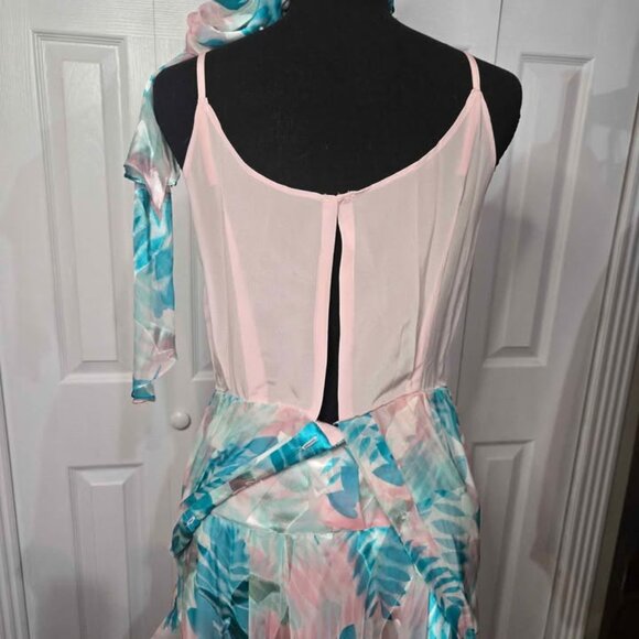 Size 6 The Silk Farm 100% Silk Vintage Dress Fairy Pastel With Matching Belt - Picture 9 of 10